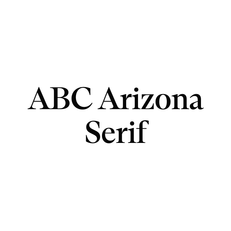 ABC Arizona Serif specimen