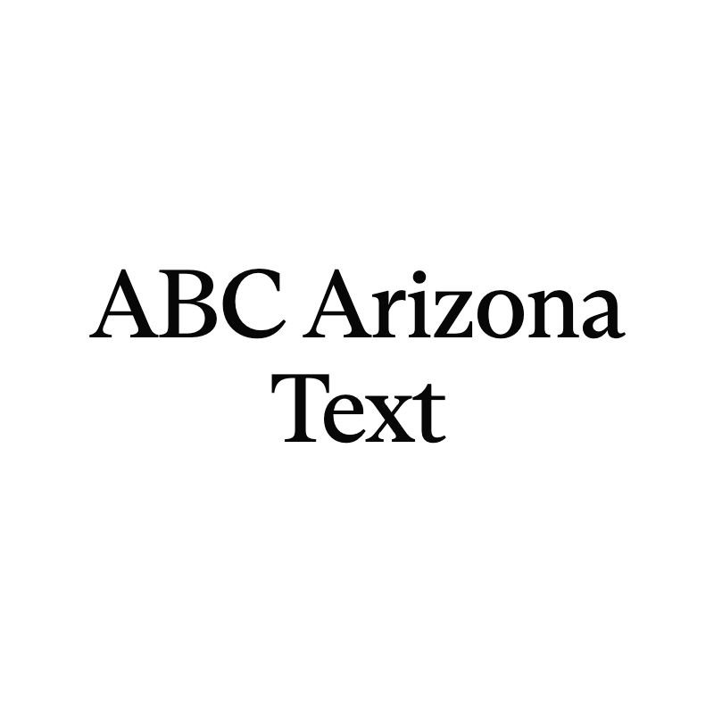 ABC Arizona Text specimen