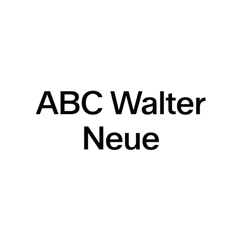 ABC Walter Neue specimen