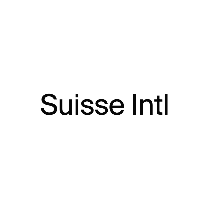 Suisse Intl specimen